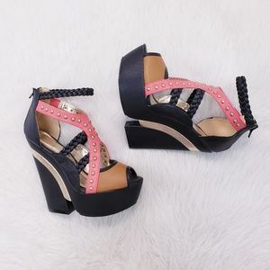 NWT Gladiator Style Studded Platform Sandal